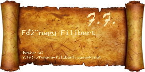 Fónagy Filibert névjegykártya
